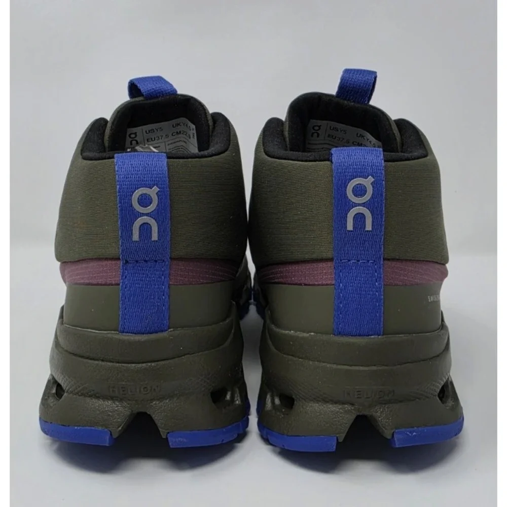 On Cloudhero Mid Waterproof  Size Youth 5 Shoe Cherry/Olive NWB